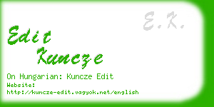 edit kuncze business card